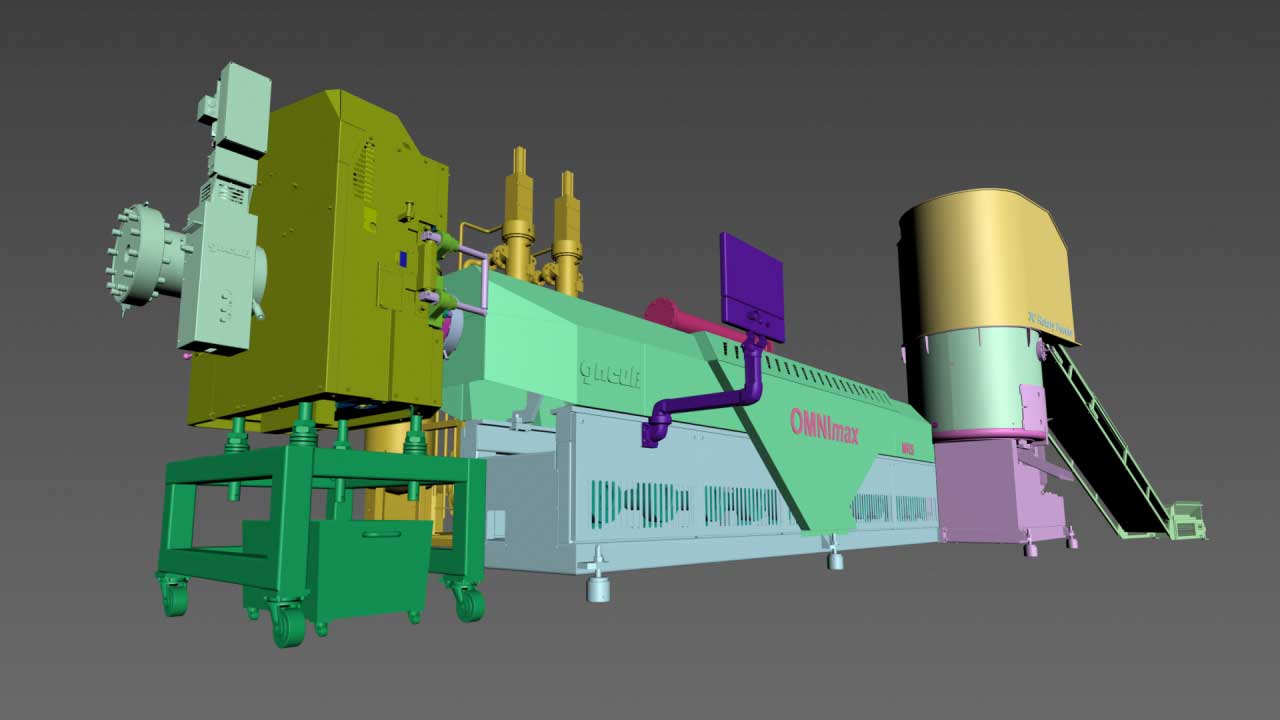 Ausgewählte Kameraperspektive im Bearbeitungslook des 3D-Programms